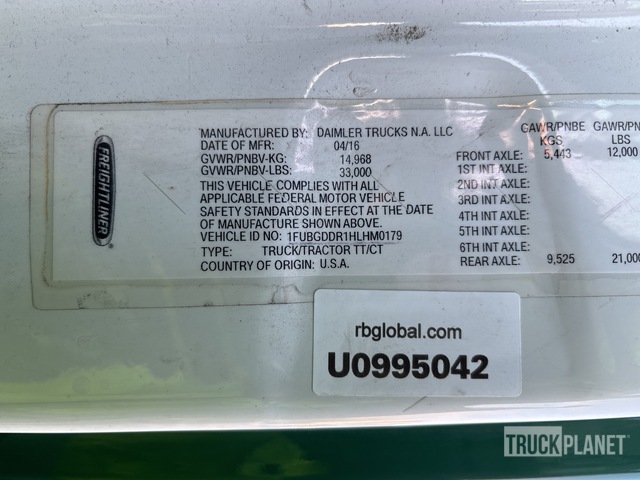 CAMIóN 2017 FREIGHTLINER