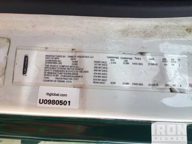 CAMIóN 2017 FREIGHTLINER