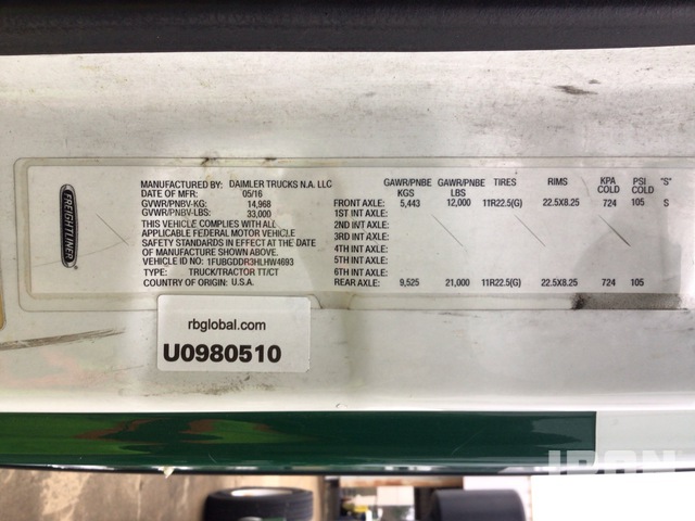 CAMIóN 2017 FREIGHTLINER