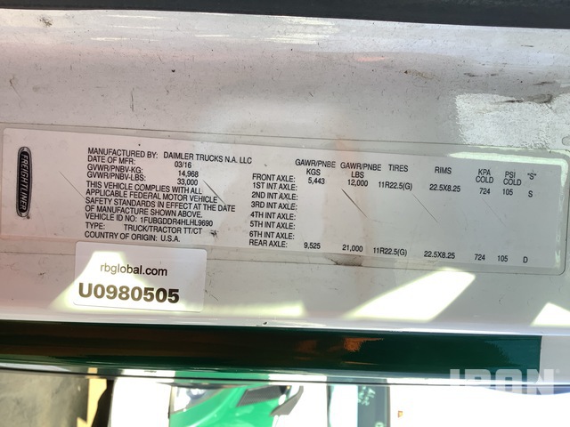 CAMIóN 2017 FREIGHTLINER