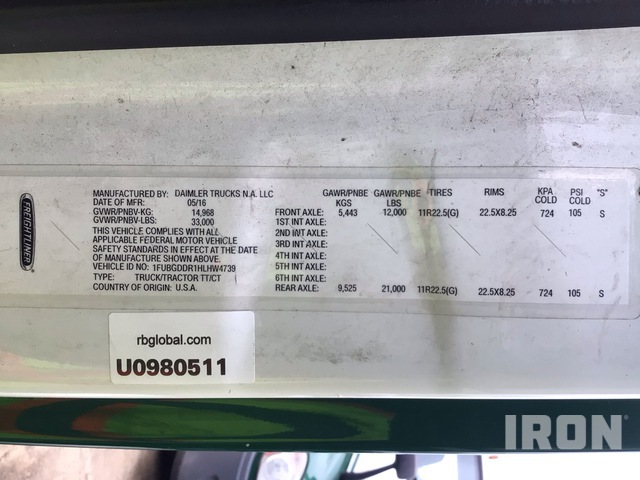 CAMIóN 2017 FREIGHTLINER