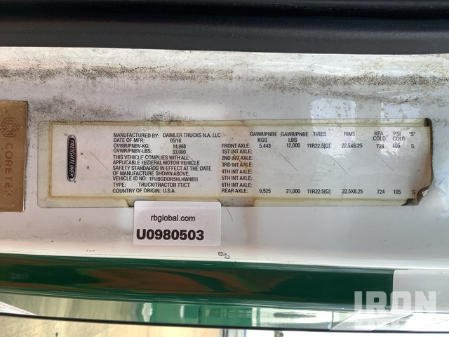 CAMIóN 2017 FREIGHTLINER