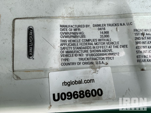 CAMIóN 2017 FREIGHTLINER