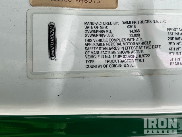 CAMIóN 2017 FREIGHTLINER