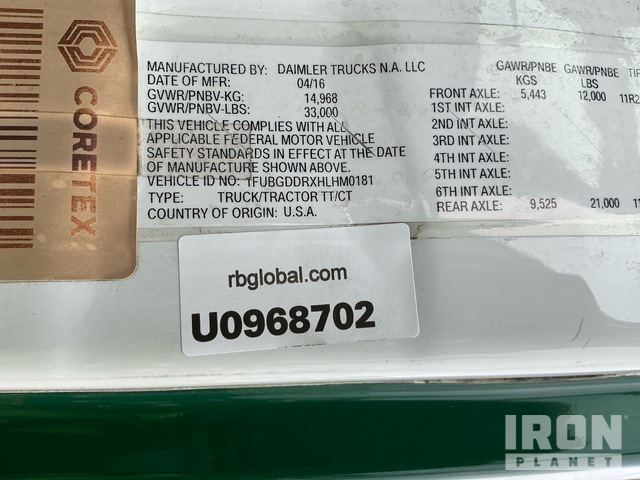 CAMIóN 2017 FREIGHTLINER