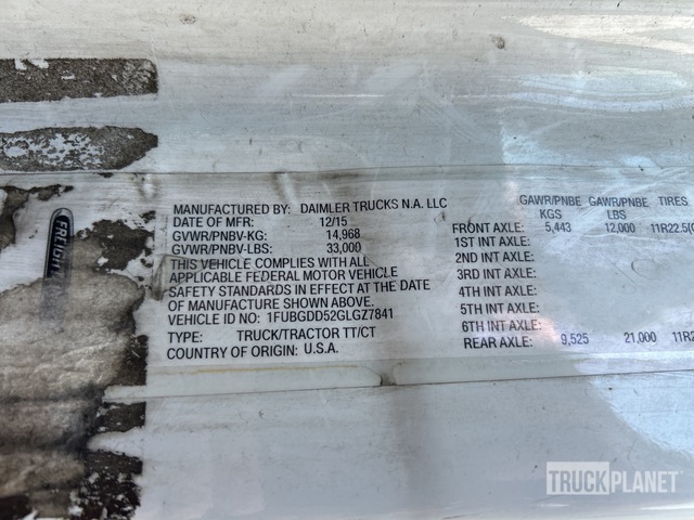 CAMIóN 2016 FREIGHTLINER