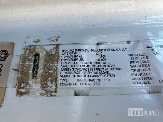 CAMIóN 2016 FREIGHTLINER