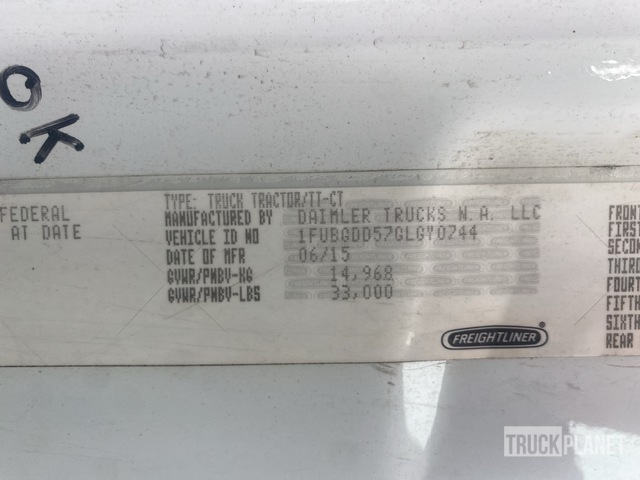 CAMIóN 2016 FREIGHTLINER