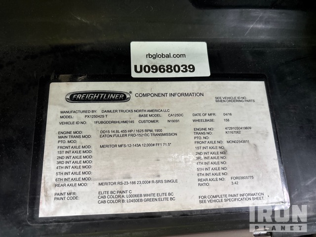 CAMIóN 2017 FREIGHTLINER