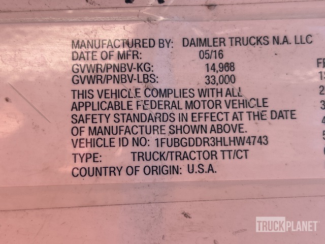 CAMIóN 2017 FREIGHTLINER