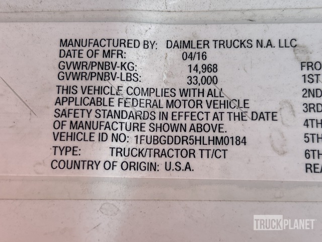 CAMIóN 2017 FREIGHTLINER