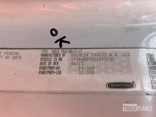 CAMIóN 2016 FREIGHTLINER
