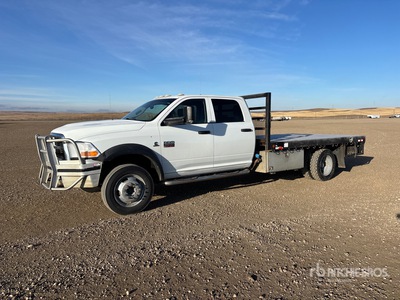2011 Dodge Ram 4500 4x4 Crew Cab Flatbed Truck