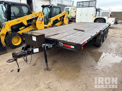 Homemade 18 ft Tri/A Flatbed Equipment Trailer