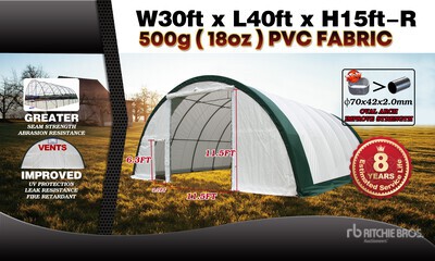 2026 suhivelee S304015R-500gPVC 30 ft x 40 ft Edificio de almacenaje (Unused)