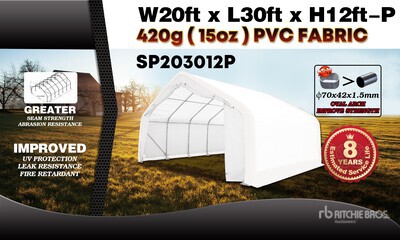 2026 suhivelee SP203012P-420gPVC 20 ft x 30 ft Edificio de almacenaje (Unused)