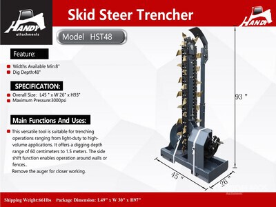 2025 Handy HST48 48 in جرافة تسوية بدون توجيه (Unused)