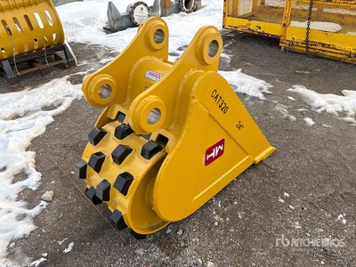 2025 HW BKT32024ROLLER 24 in Combination Compaction / Digging Excavator Bucket - Fits Cat 320 (Unused)
