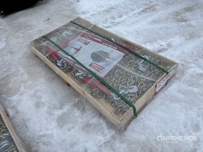 Quantity of (5) 2026 Suihe BC-9200 9200 lb Ratchet Binders & (10) 3/8 in x 20 ft Chains (Unused)