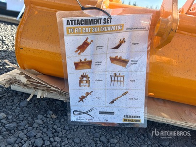 Quantity of (8) 2025 VICSEC VCA-8 Mini Excavator Attachments (Unused)