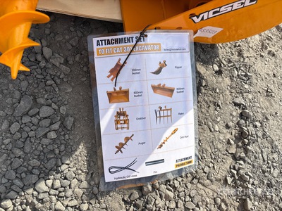 Quantity of (8) 2025 VICSEC VCA-8 Mini Excavator Attachments (Unused)