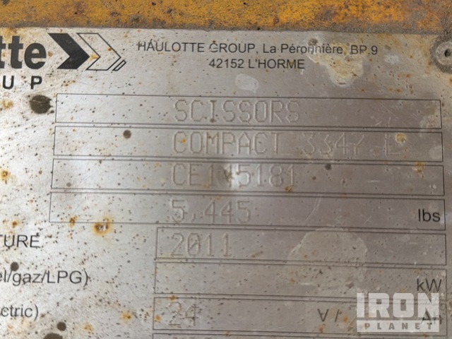 ELEVADOR TIJERA 2011 HAULOTTE H3347E