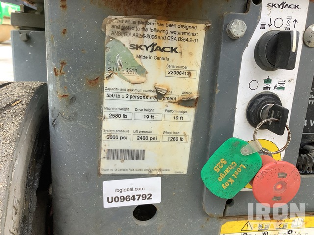 ELEVADOR TIJERA 2016 SKYJACK SJIII3219