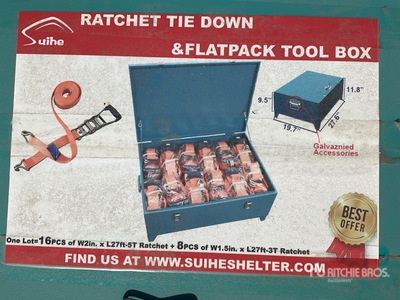 Quantity of (24) Suihe Ratchet Straps (Unused)