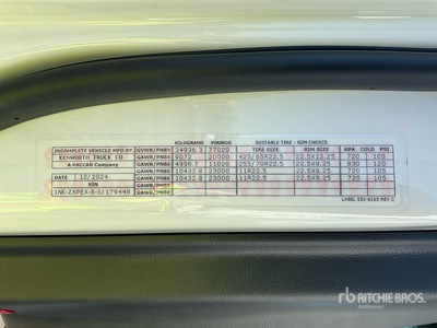 2025 Kenworth T880 8x4 Camion malaxeur