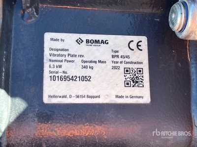 2022 Bomag BPR45/45 Vibratory Plate Compactor