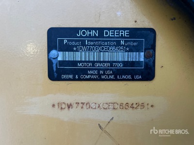2015 John Deere 770G Motor Grader