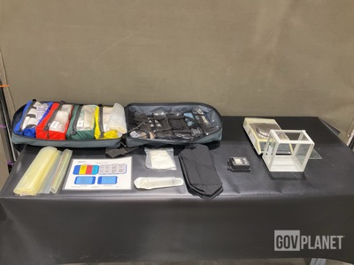 (1) Medical Kit, (1) Scale, (7) Transducers & Assorted Items