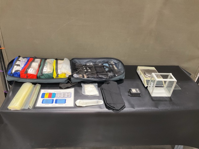(1) Medical Kit, (1) Scale, (7) Transducers & Assorted Items