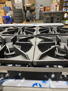 Royal 60 in Range w/902625 Casters, 6 OB, 24 in Radiant Broiler Oven