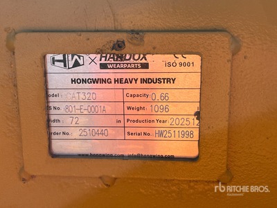 2025 HW BKT32072CLN 72 in دلو حفارة (Unused)