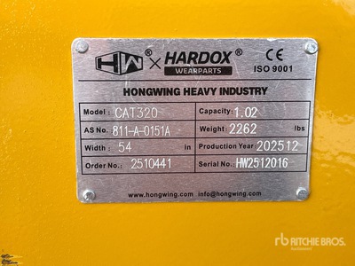 2025 HW BKT32054HD 54 in دلو حفارة (Unused)