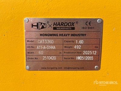 2025 HW BKTPC336D60HD 60 in دلو حفارة (Unused)