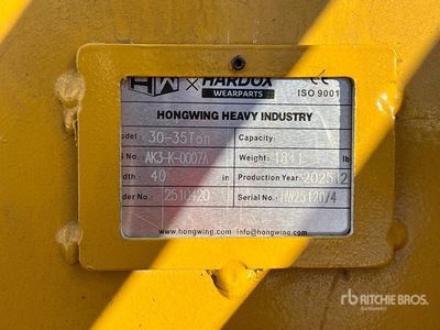 2025 HW THUMB30-35H Hydraulic Excavator Thumb (Unused)