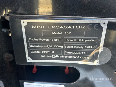 2026 VICSEC VC15P Mini Excavator (Unused)