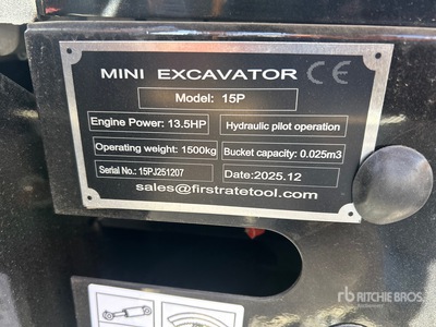 2026 VICSEC VC15P Mini Excavator (Unused)