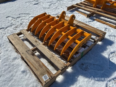2026 GIYI 38 in Excavator Rake - Fits Cat 303 (Unused)