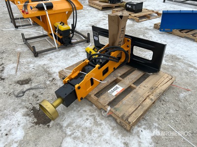 2026 GIYI GY-D680 45 in Skid Steer Post Driver - Fits Skid Steer Loader (Unused)