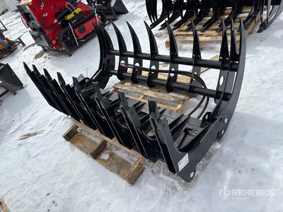 2026 GIYI GY-CLG72 72 in Log Skid Steer Grapple - Fits Skid Steer Loader (Unused)