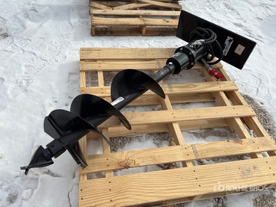 2026 GIYI 12 in Mini Skid Steer Auger - Fits Mini Skid Steer Loader (Unused)