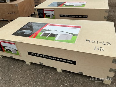 2026 SUNTOP S2322 23ft x 22ft Double Garage Metal Shed (Unused)