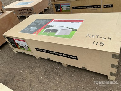 2026 SUNTOP S2322 23ft x 22ft Double Garage Metal Shed (Unused)