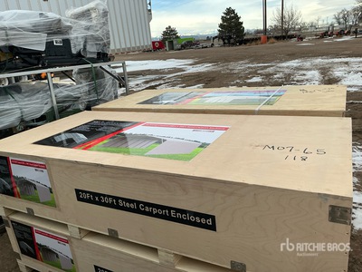 2026 SUNTOP S2030B 20ft x 30ft Steel Carport Enclosed Carport (Unused)