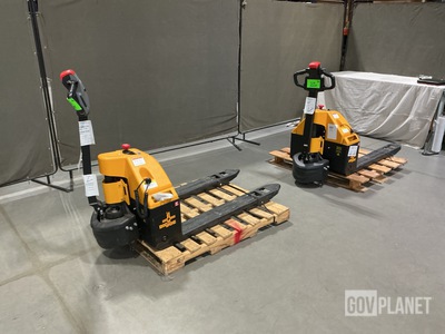 (2) Big Joe E-30 Electric Pallet Jacks