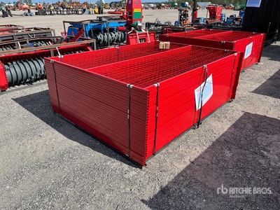 Canex Qty of (30) Power Coated 6ft X 8 ft Site Fence (Unused)