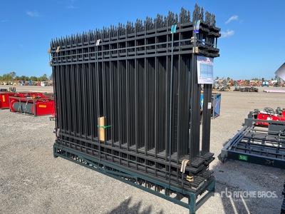 Canex Qty of (20) Power Coated 7ft x 10ft Wrought Iron سياج الموقع (Unused)